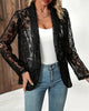 Elegante bebloemde blazer