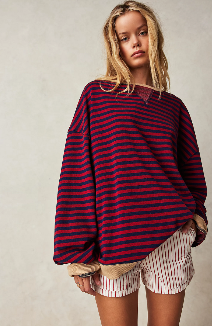 Oversized gestreepte sweater