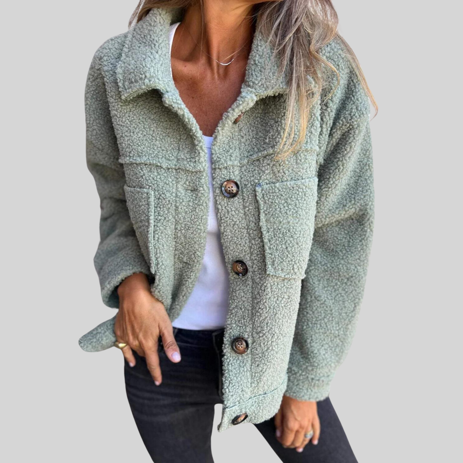 Luxe warme sherpa jas